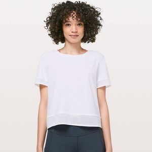 NWT Lululemon Stripe In Stride Short Sleeve